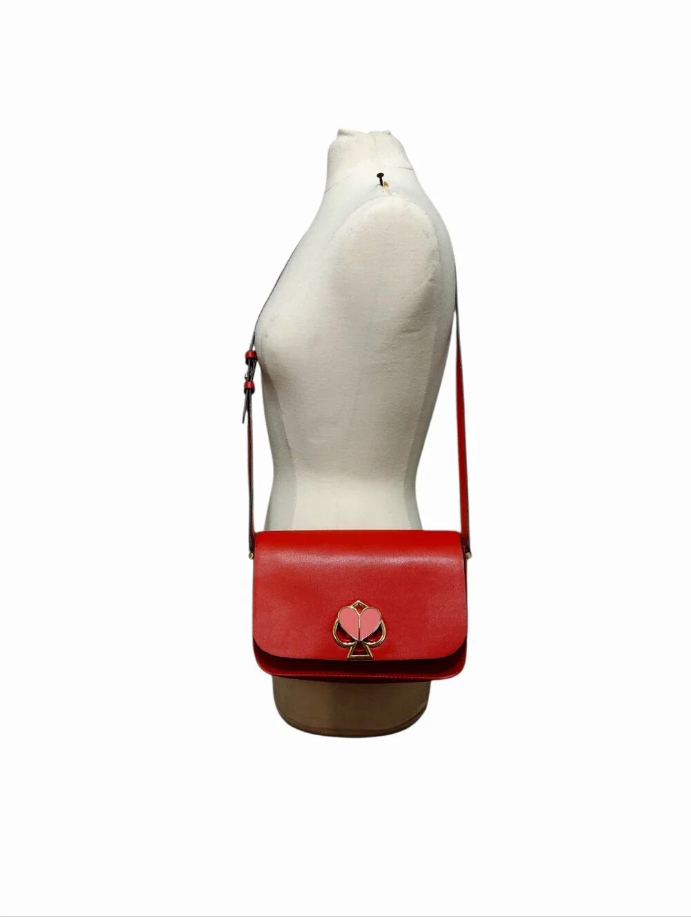 Kate Spade Nicola Twistlock Heart Leather Shoulder Bag EUC